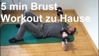 Extremes 5 Minuten Brust Workout mit Kurzhanteln zum mitmachen Mächtige Brust bekommen Brusttraining