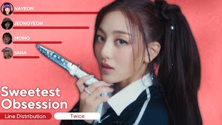 TWICE - Sweetest Obsession (Line Distribution + Lyrics)