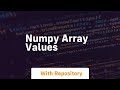 numpy array values