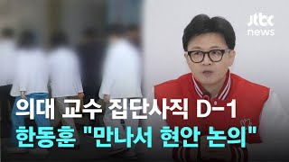 의대 교수들 '집단 사직서' D-1…외래 진료도 축소키로 / JTBC News