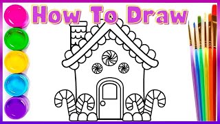 Сурет салу үй. How to Draw a House. Bolalar uchun uy rasm chizish
