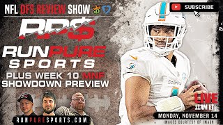 2022 NFL WEEK 10 DRAFTKINGS GPP REVIEW | MNF SHOWDOWN PREVIEW SHOW | NFL DFS STRATEGY