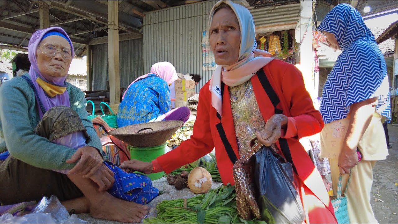 Asian Village Life In Indonesian Traditional Market Youtube