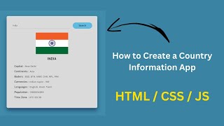 Country Information App Using API || Country Giude App Using API || HTML || CSS || Java Script