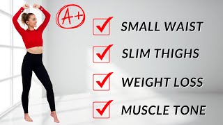 🔥40 Min SLIM WAIST & THIGH🔥No Jumping AB + LEG Workout🔥Full Body Weight Loss🔥ALL STANDING🔥NO REPEAT🔥