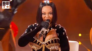 Latto ft. Champagne, YDB and Mariah Carey Perform "It's Givin" "Big Energy Remix" | BET Awards 2022