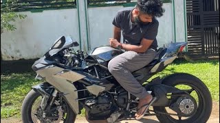 ලංකාවෙ  kawasaki ninja H2 එකට පොලිසිය left 😂| ඒක 😂🇱🇰😛🚀