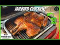 NINJA WOODFIRE GRILL SMOKED SPATCHCOCKED CHICKEN! (Jailbird Chicken)