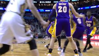 Anthony Davis Injury Lakers vs Pelicans  November 12th, 2016