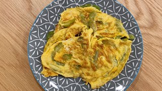 Bitter Gourd omelette (Bitter Melon with Eggs) 苦瓜煎蛋