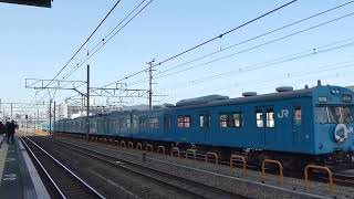 JR西日本　和田岬線　103系　列車の走行動画　in　JR鷹取駅　on　2023-3-11