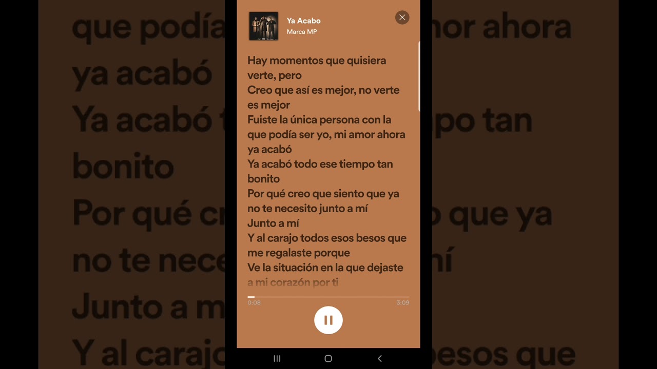 Marca Mp Ya Acabo Karaoke Letra Youtube