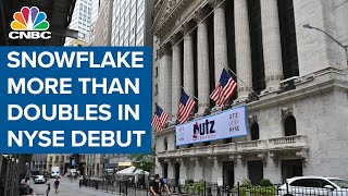 Snowflake more than doubles in NYSE debut