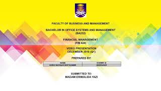 Financial Ratio Analysis - FIN 420