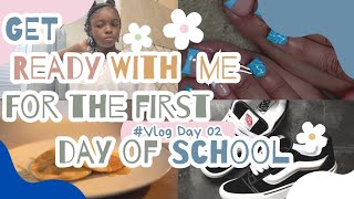 GET READY WITH ME FOR THE FIRST DAY OF SCHOOL  🏫🎒 #backtoschool #grwm #fashion #school #lifestyle