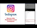 how to hide likes and views count on Instagram