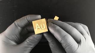 Luciteria Science gold density cubes