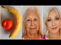 82 years grandma transform to 30 using banana and tomato remove wrinkles forever completely