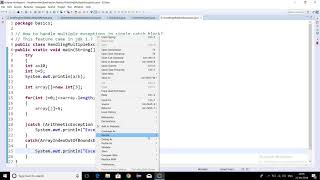 Core Java Tutorials - How to Handle Multiple Exceptions with Single Catch Block