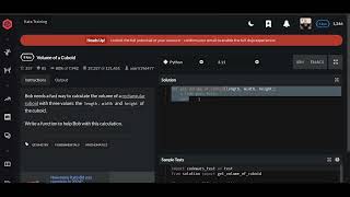 Codewars | Volume of a Cuboid | Python 8 kyu