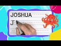 How To Write JOSHUA | Write With Me! -- FOR KIDS