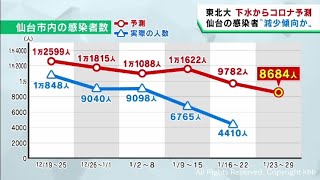 仙台市の感染者数は緩やかに減少と予測　東北大学の下水ウイルス調査