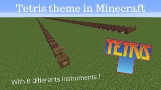 Tetris theme with noteblocks - In 6 instruments - Minecraft