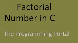Factorial program in c