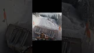 Dangerous Jobs: Snow Plow POV on a Steep Mountain