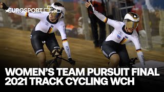 Gold for Germany in Women's Team Pursuit | Track Cycling WCH Roubaix | Eurosport