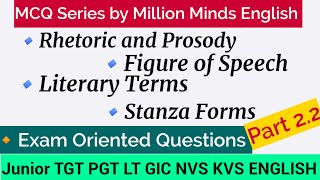 Rhetoric and Prosody ||Lecture 2.2 || Literary Terms || Figure of Speech ||Stanza forms ||