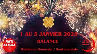 BALANCE ♎ VOYANCE Générale ✨ Du 1 au 5 Janvier 2025 ✨ SUCCE, CHANCE ! ✨