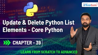 Update & Delete Python List Elements | Core Python | Chapter 39