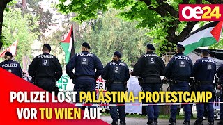 Polizei löst neues Palästina-Protestcamp vor TU Wien auf