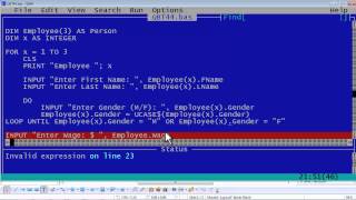 QBasic Tutorial 45 - Type Array - QB64