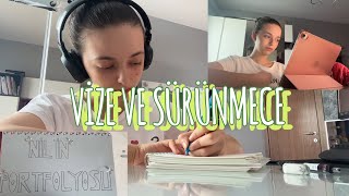 VİZELERE ÇALIŞALIM!!! (SÜRÜNÜYORUM) | Vize İçin Portfolyomu Yapalım | Vize Sınavına Çalışalım | Nil