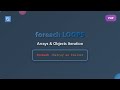 PHP foreach Loops: Iterate Through Arrays and Objects Like a Pro!