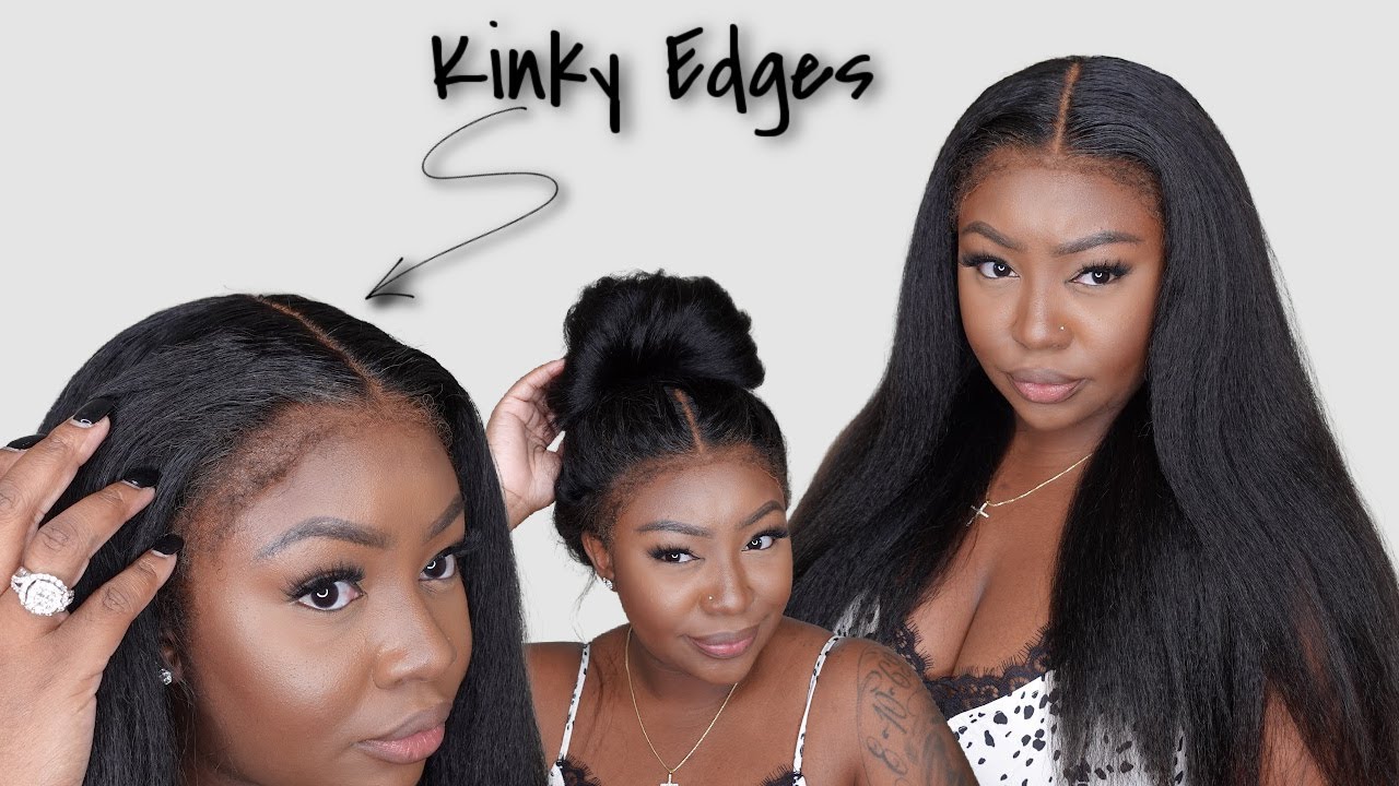 ёяшн Hyperrealism Kinky Edges ёяфе Hd Lace Frontal Ventilated Wig ёяш Ft