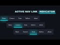 Active Nav Link indicator With Javascript  | Menu Nav Link Indicator  HTML CSS and Javascript