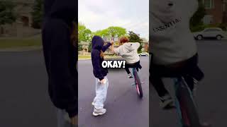 SHE DANCED WITH HIM MID WHEELIE! #shorts #bikelife #wheelie