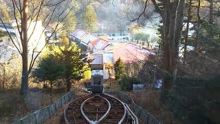 【走行展望 上り】温泉旅館の自家用登山電車(ケーブルカー) @菱野温泉 常盤館(長野県小諸市)