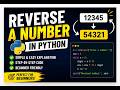 Python Program to Reverse a Number 🔢 | Step-by-Step Guide