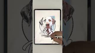 We make a magical pawsome Dalmatian portrait for his human! #dalmatian