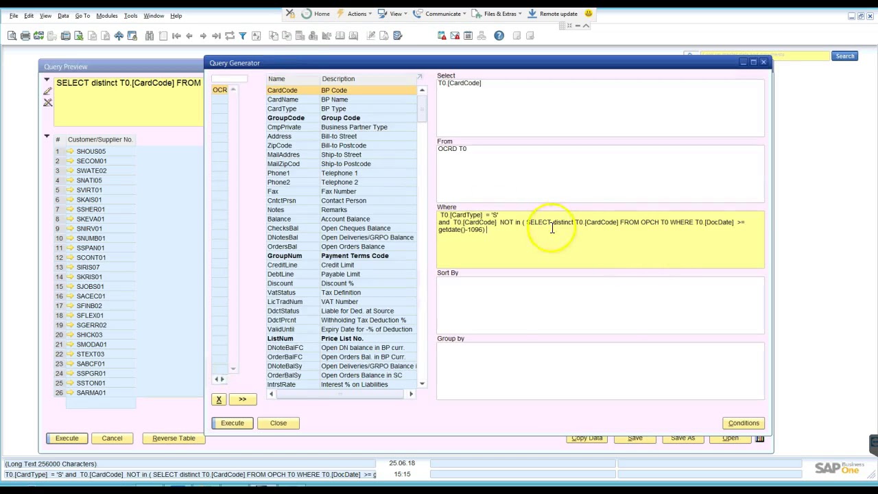 SAP B1 - Query Generator Introduction Vid 1 - YouTube