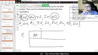 [Math 3003] Using the Critical Path Algorithm (example 1)