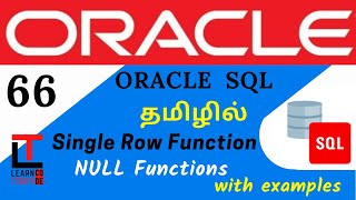 NULL FUNCTION with example | Oracle SQL tutorial in TAMIL @learncodetodaytamil