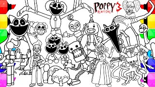 POPPY PLAYTIME Chapter 3 Coloring Pages / How to Color All New Bosses and Monsters from all chapters