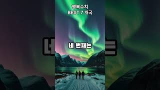 행복수치 BEST 7개국