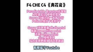 青花瓷学会元素周期表3大组｜F4 CHE C4 PERIODIC TABLE