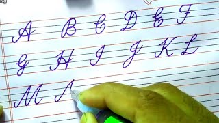 Cursive Capital letters A to Z 🔥 Cursive writing for beginners | Cursive writing |Ruasignwriting